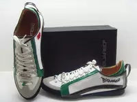 chaussures dsquared hommes new style 2013 sept cuir vert coffee